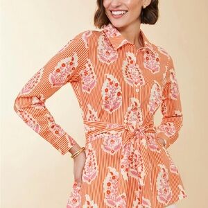 Spartina 449 Orange and Pink Floral Button Down Shirt